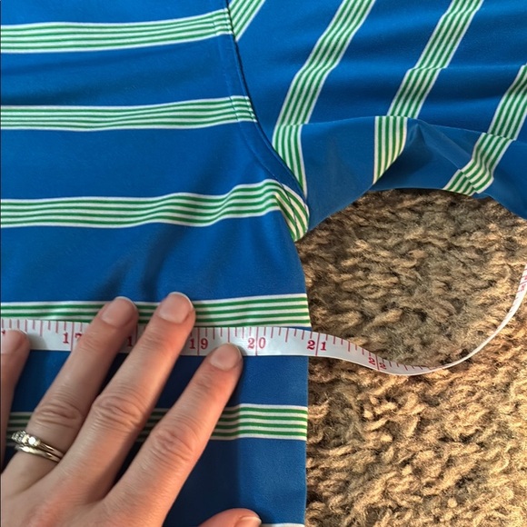 Callaway Blue and Green Polo Shirt with Classic Stripes - Picture 8 of 11